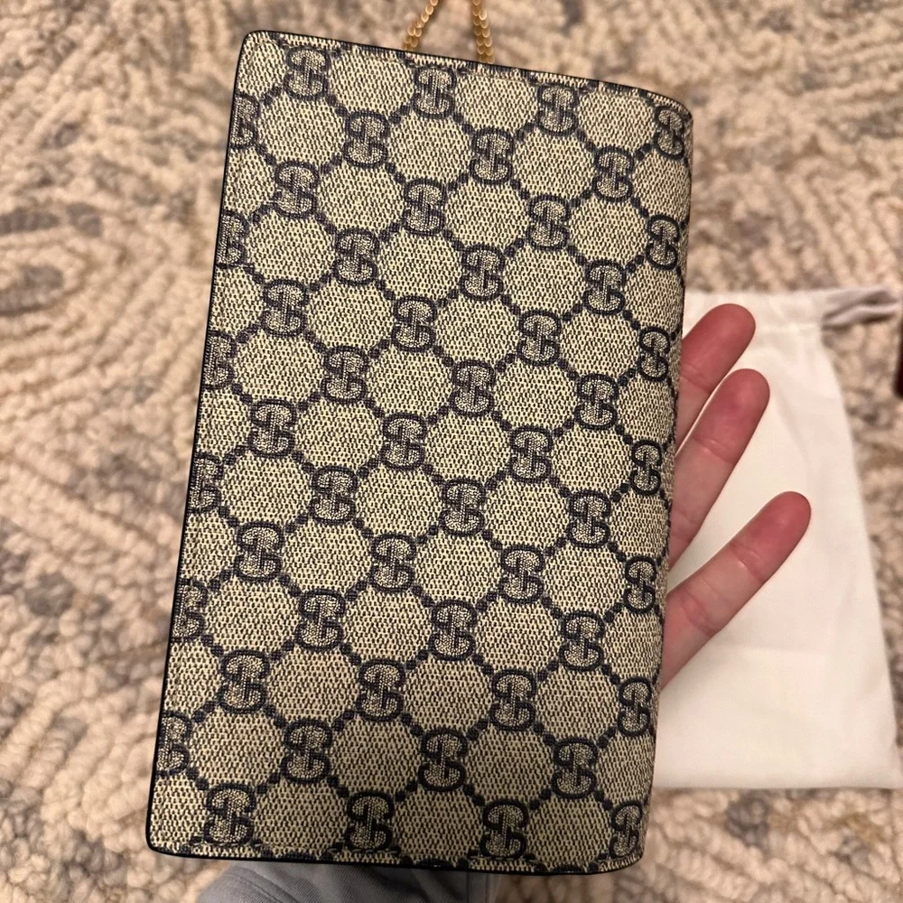 USED ONCE - GG Marmont wallet on chain - Picture 4 of 10